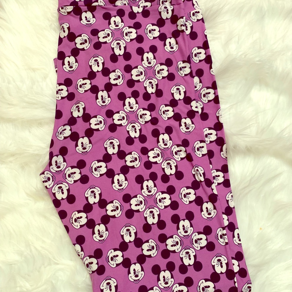 Lularoe TC Disney Purple Mickey Mouse Leggings